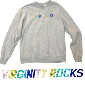 Danny Duncan Virginity Rocks‎ Embroidered Sweatshirt Adult L Edgy Novelty Funny